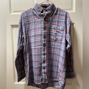 Men’s Southern Marsh plaid long sleeve button up shirt Small